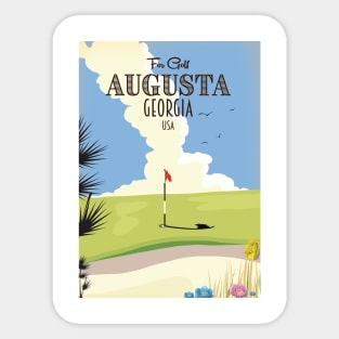 Augusta Georgia Golf Poster Sticker